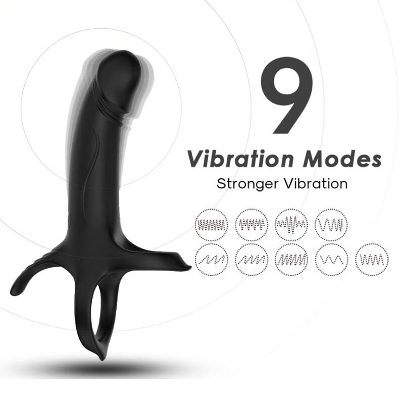 ARMONY - DILDO Z PIERŚCIENIEM I WIBRATOREM CZARNY