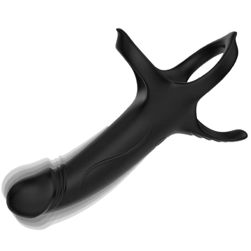 ARMONY - DILDO Z PIERŚCIENIEM I WIBRATOREM CZARNY