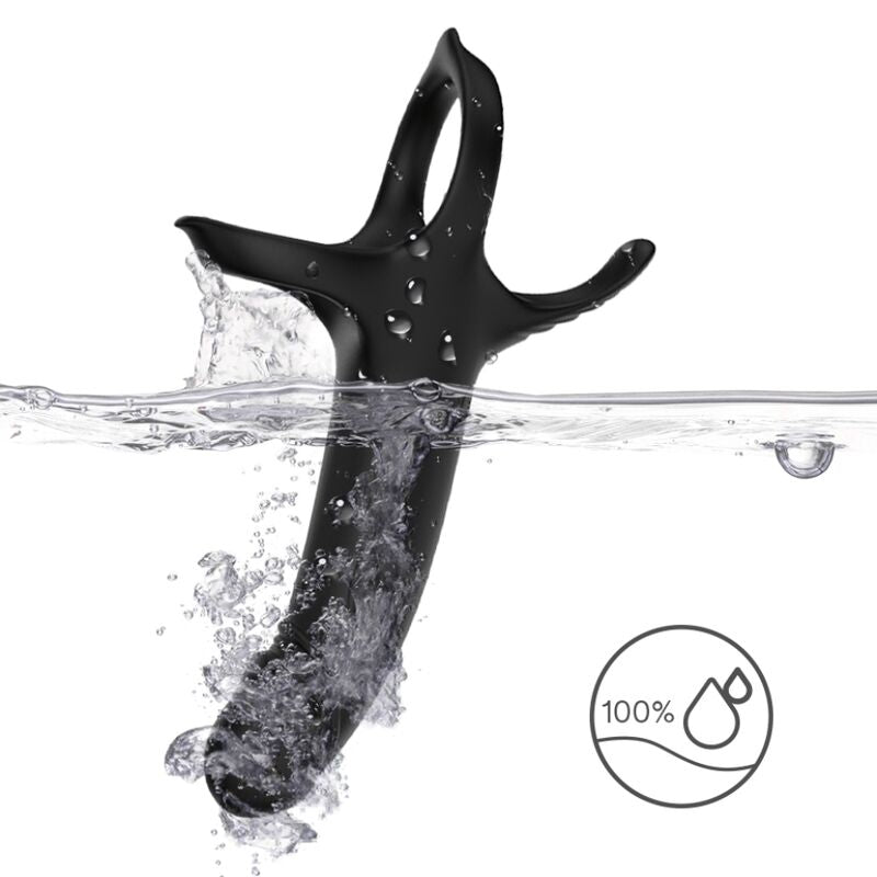 ARMONY - DILDO Z PIERŚCIENIEM I WIBRATOREM CZARNY