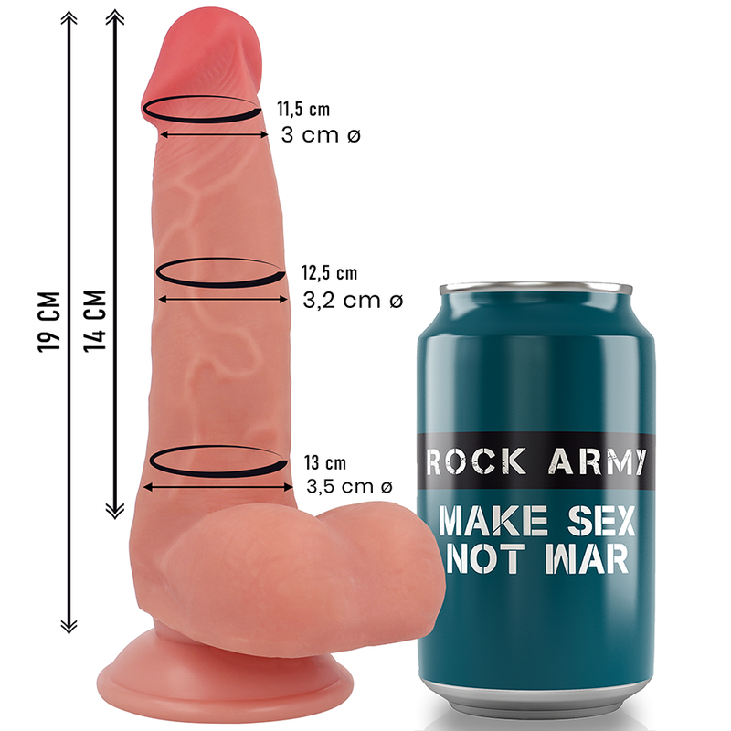 ROCKARMY - PŁYNNY SILIKON LIS 19 CM -O- 3.2 CM