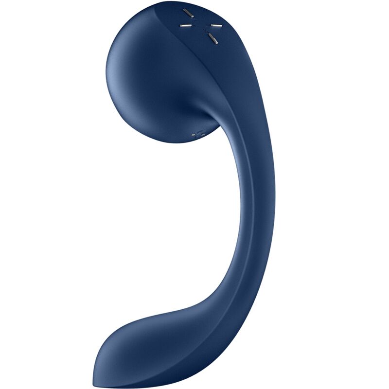 SATISFYER - PRO+ WAVE 4 STYMULATOR PUNKTU G I POWIETRZA Z BEZPŁATNĄ APLIKACJĄ CIEMNONIEBIESKI