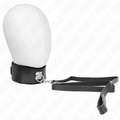 KINK - NASZYJNIK Z PASKIEM 116 CM Z CZARNYM SKÓRZANYM PASKIEM REGULOWANYM 40-48 CM X 6 CM
