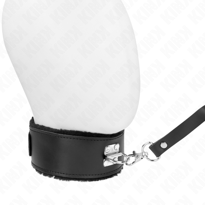 KINK - NASZYJNIK Z PASKIEM 116 CM Z CZARNYM SKÓRZANYM PASKIEM REGULOWANYM 40-48 CM X 6 CM