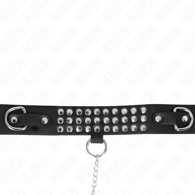 KINK - NASZYJNIK Z PASKIEM 65 CM Z BŁYSZCZĄCĄ REGULACJĄ 37-42 CM X 5.3 CM