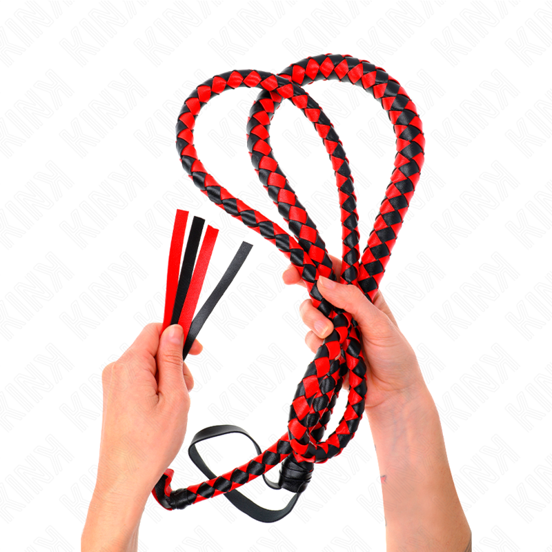 KINK - CZERWONY DŁUGI BICZ WĘŻOWY 210 CM
