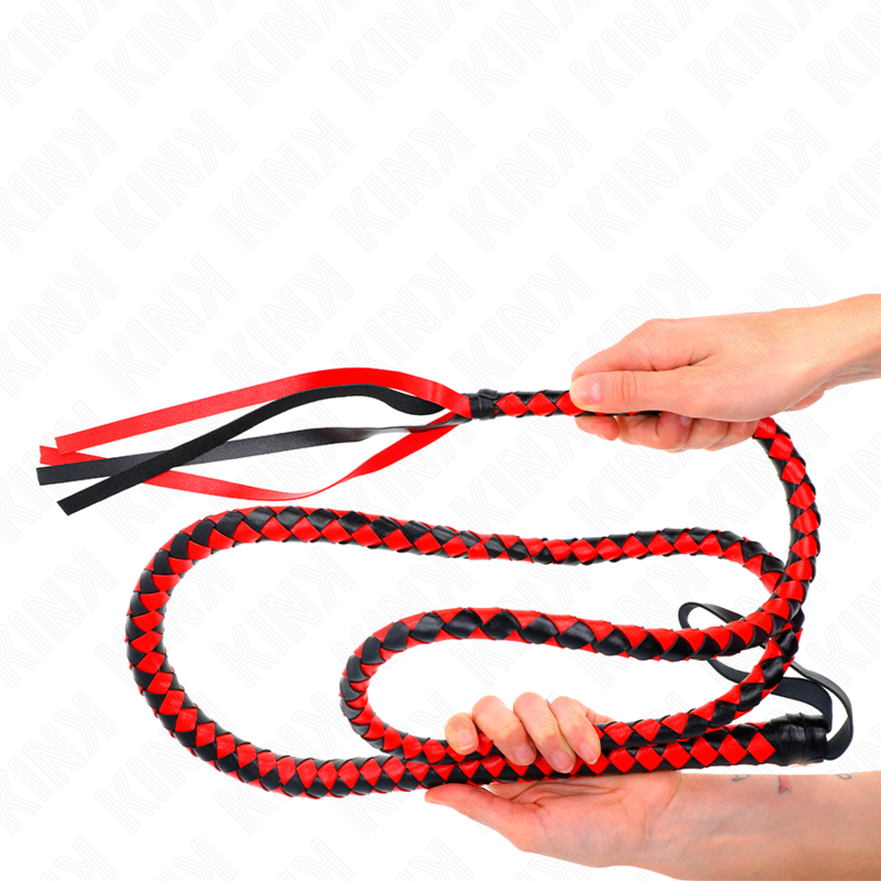 KINK - CZERWONY DŁUGI BICZ WĘŻOWY 210 CM