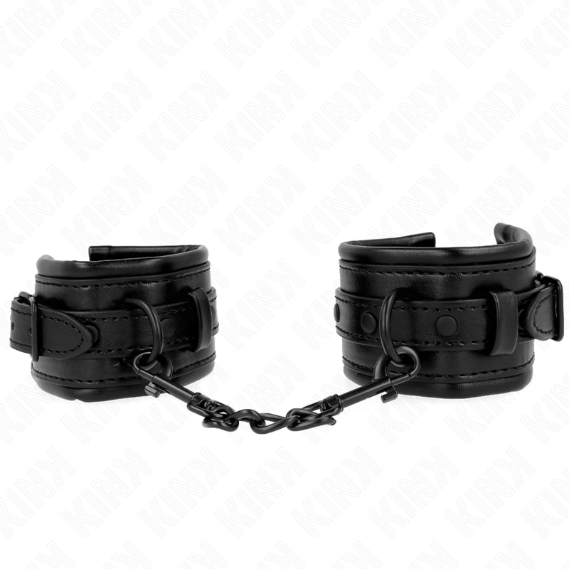 KINK - KAJDANKI NA NADGARSTKI CZARNE REGULOWANE 20-30 CM X 6 CM