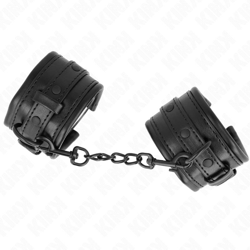 KINK - KAJDANKI NA NADGARSTKI CZARNE REGULOWANE 20-30 CM X 6 CM