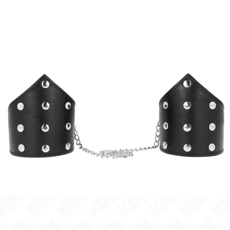 KINK - OPASKI NA NADGARSTEK W STYLU BLACK POINT Z ŁAŃCUSZKIEM REGULOWANE 17-23 CM X 8,5 CM