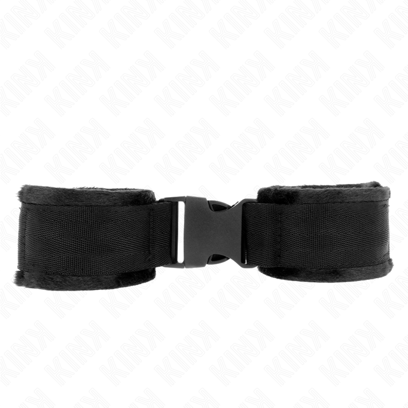 KINK - NYLONOWE KAJDANKI NA RZEPY NA NADGARSTEK CZERWONO-CZARNE MODEL 1 REGULOWANE 25-35 CM X 6 CM