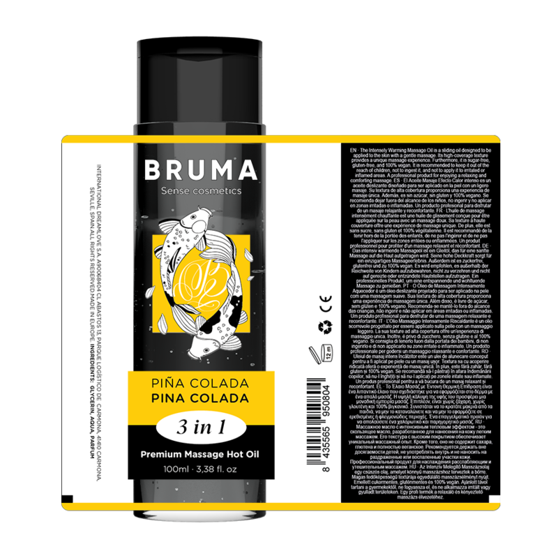 BRUMA - OLEJEK DO MASAŻU NA GORĄCO PREMIUM PINA COLADA 3 W 1 - 100 ML