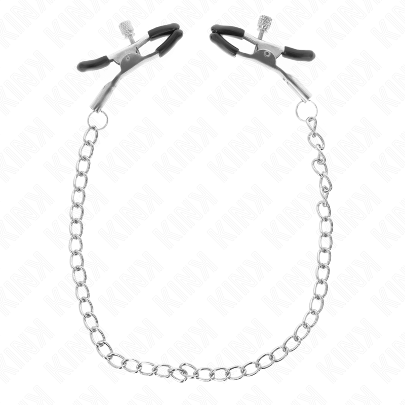KINK - ZACISKI NA SUTKI Z CIENKIM ŁAŃCUCHEM 30 CM