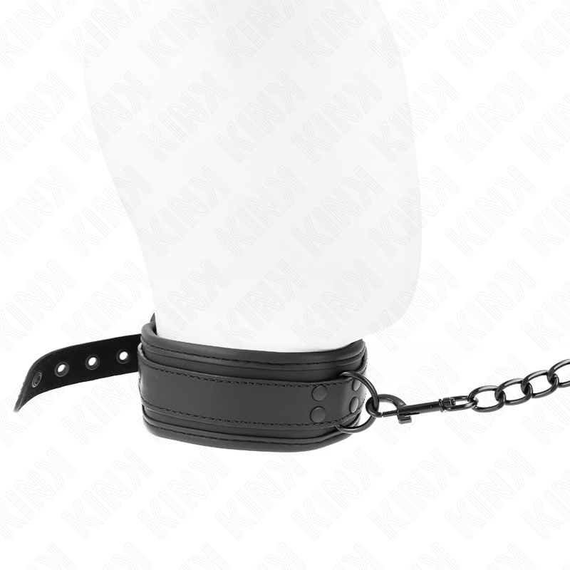 KINK - NEOPRENOWY KOŁNIERZ BONDAGE MODEL 1 Z PASKIEM 78 CM REGULOWANY 37,5 X 49,5 CM