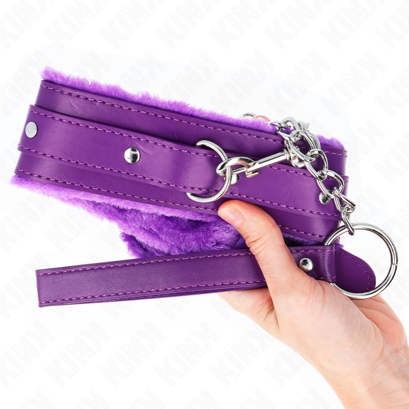 KINK - OBROŻA ZE SMYCZĄ 65 CM Z OGRANICZENIAMI FIOLETOWA 36-42 CM X 5.5 CM