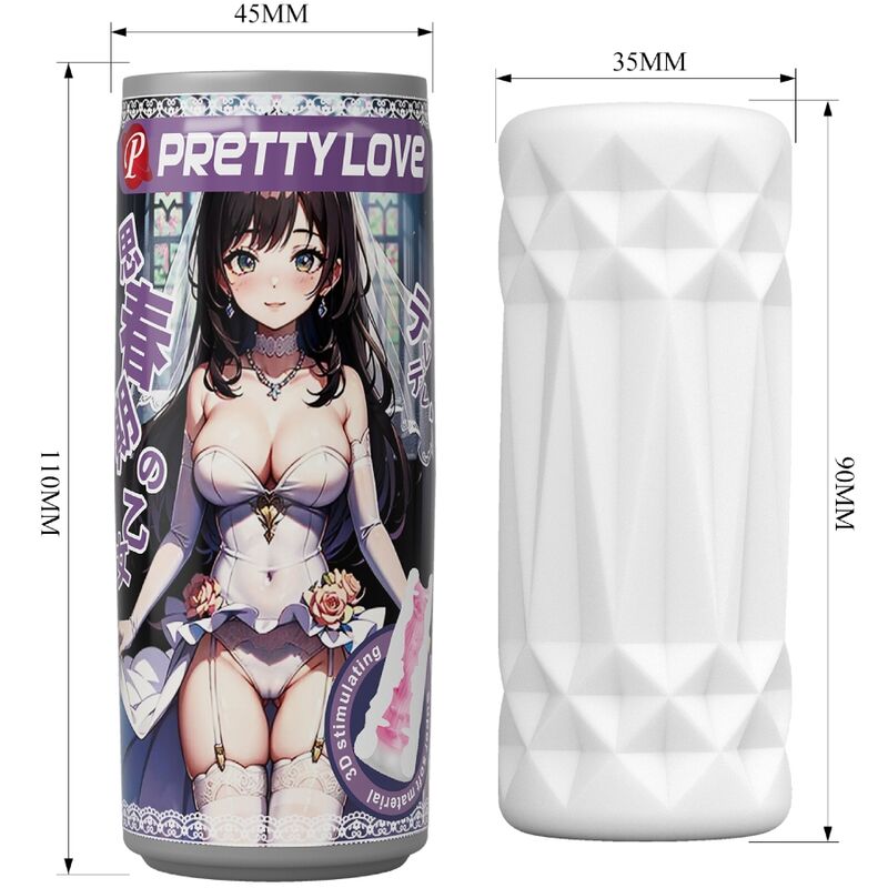 PRETTY LOVE - MĘSKI MASTRUBATOR W KSZTAŁCIE PUSZKI