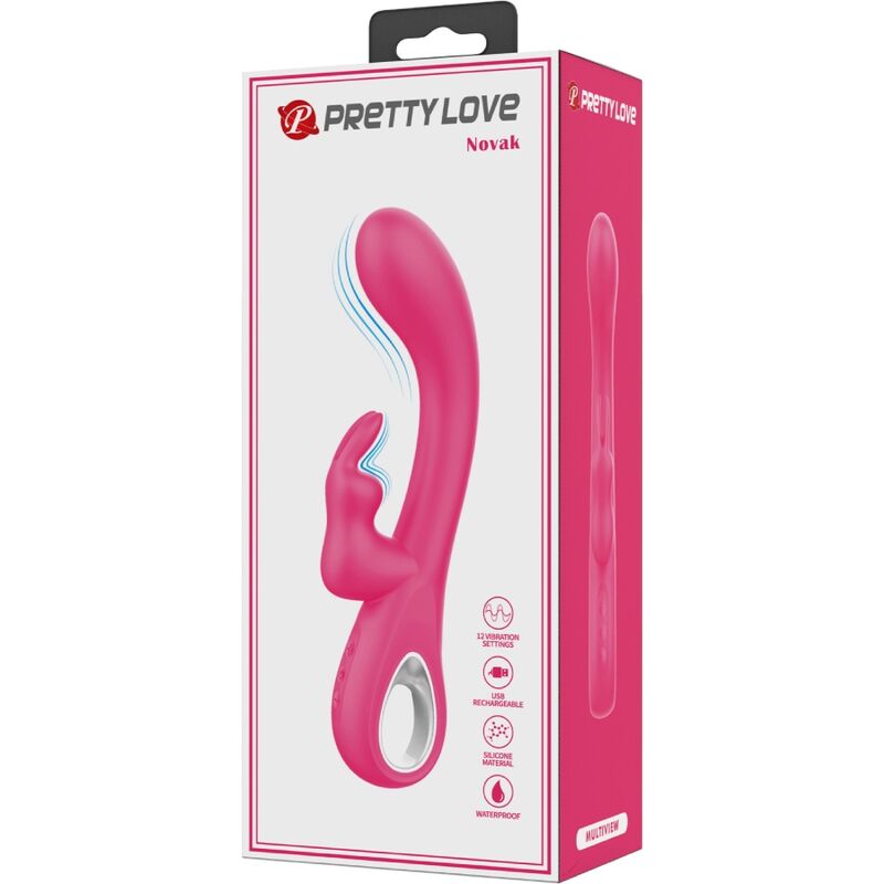 PRETTY LOVE - WIBRATOR KRÓLICZEK NOVAK 12 WIBRACJI RÓŻOWY