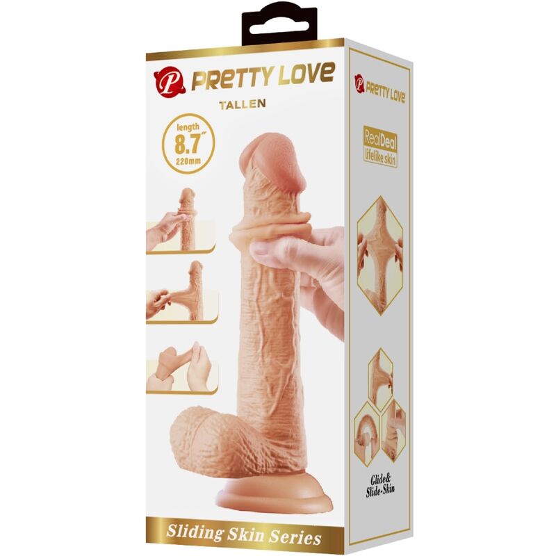 PRETTY LOVE - REALISTYCZNE DILDO TALLEN 22 CM CIELESNE