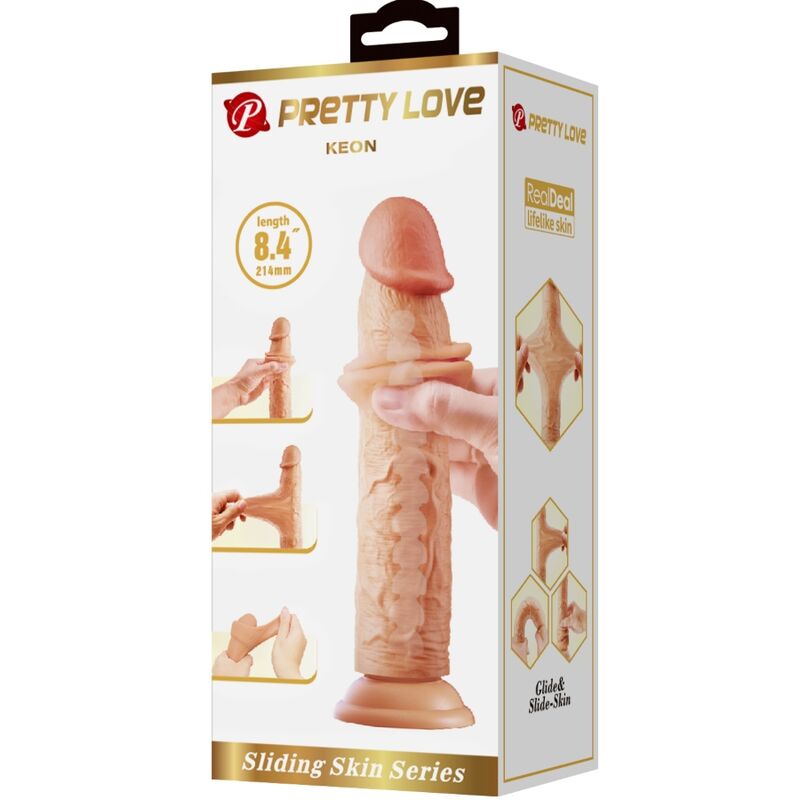PRETTY LOVE - KEON REALISTYCZNE DILDO 21 CM CIELISTY