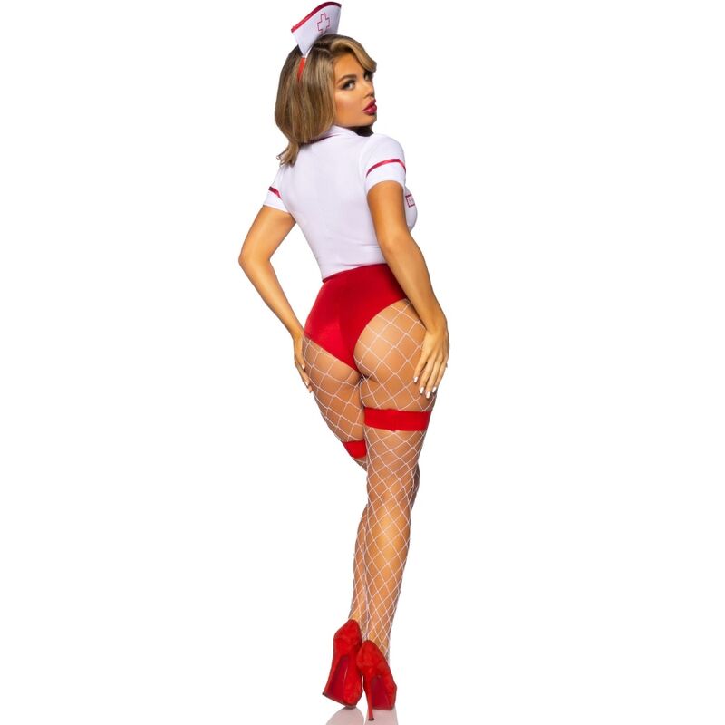 LEG AVENUE - SEKSOWNY KOSTIUM PIELĘGNIARKI CZERWONO/BIAŁY S