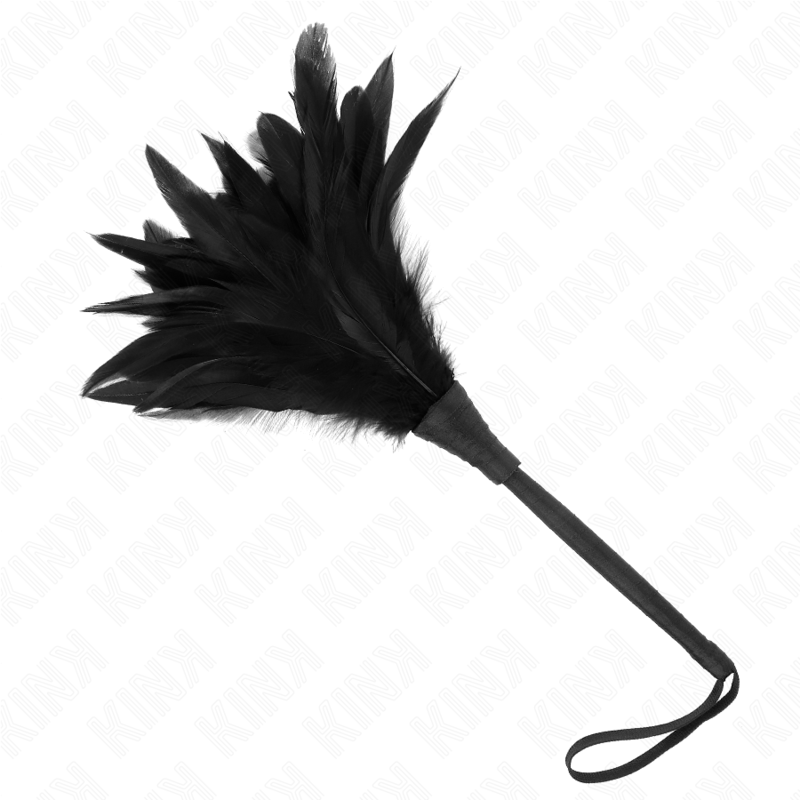 KINK – CZARNE POKOJÓWKI RÓG KSZTAŁT DŁUGIE PIÓRA KURZE 36 CM