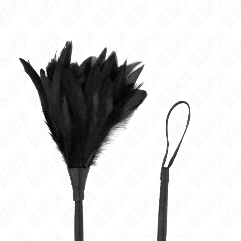 KINK – CZARNE POKOJÓWKI RÓG KSZTAŁT DŁUGIE PIÓRA KURZE 36 CM