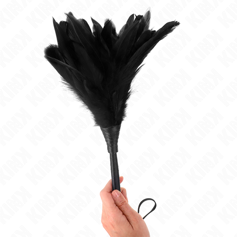 KINK – CZARNE POKOJÓWKI RÓG KSZTAŁT DŁUGIE PIÓRA KURZE 36 CM