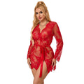 SUBBLIME - 953775 KORONKOWA KOSZULKA NOCNA + STRINGI CZERWONE S/M