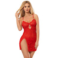 SUBBLIME - 954208 KORONKOWA KOSZULKA BABYDOL Z REGULOWANYMI RAMIĄCZKAMI CZERWONA S/M