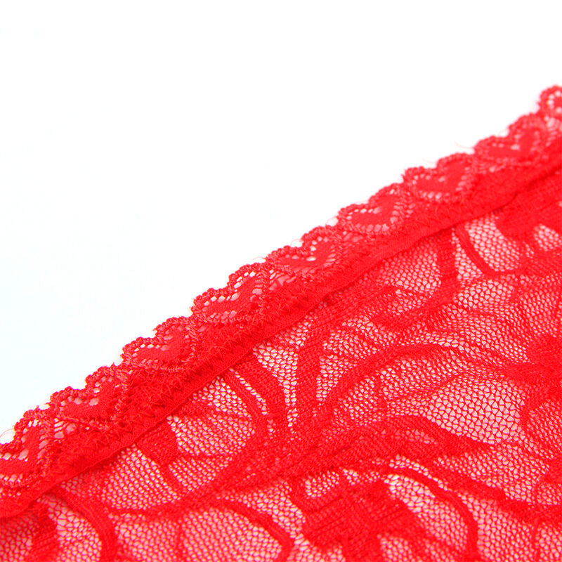 SUBBLIME - 954208 KORONKOWA KOSZULKA BABYDOL Z REGULOWANYMI RAMIĄCZKAMI CZERWONA S/M