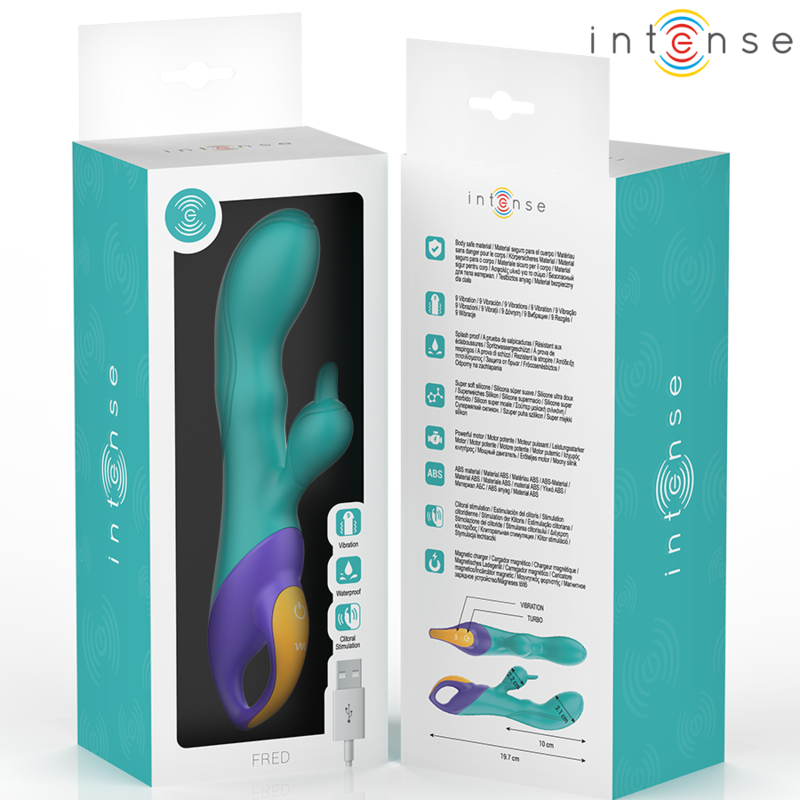 INTENSYWNY - WIBRATOR FRED RABBIT NIEBIESKI