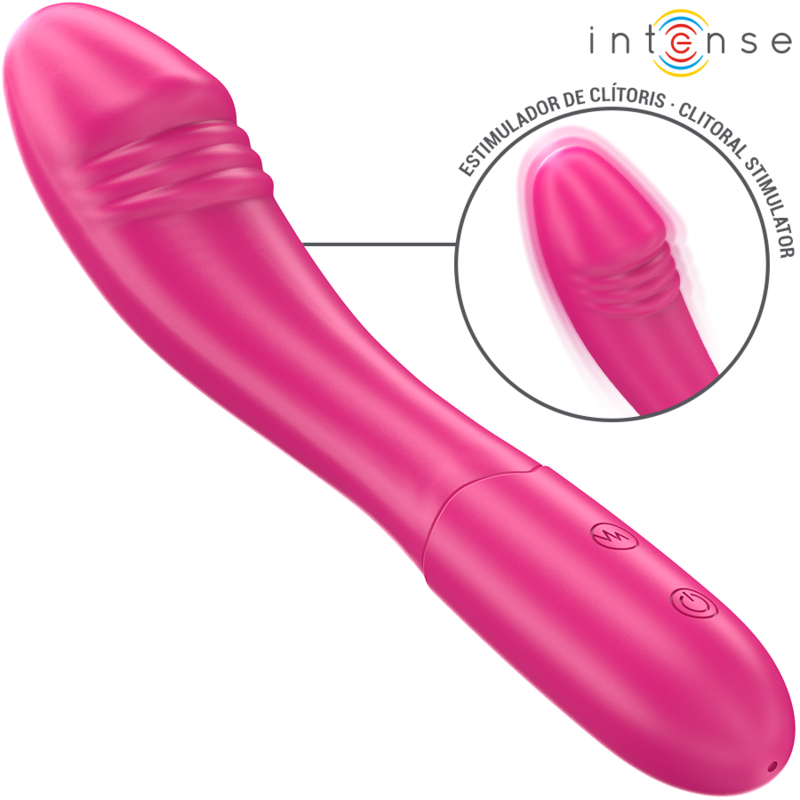 INTENSE - BELINDA WIBRATOR 19 CM ELASTYCZNY 10 WIBRACJI RÓŻOWY