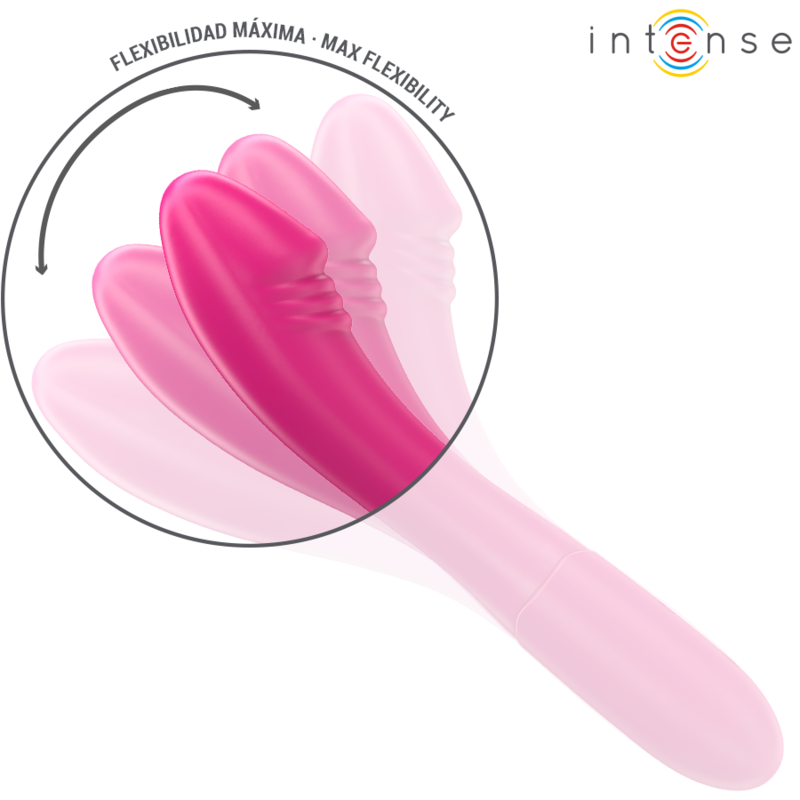 INTENSE - BELINDA WIBRATOR 19 CM ELASTYCZNY 10 WIBRACJI RÓŻOWY