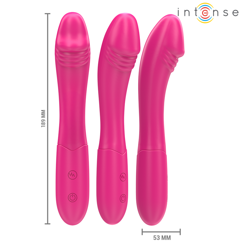 INTENSE - BELINDA WIBRATOR 19 CM ELASTYCZNY 10 WIBRACJI RÓŻOWY