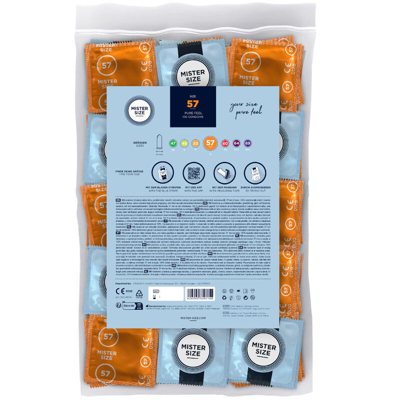 MISTER SIZE - PREZERWATYWY ROZMIAR L 57 MM (100 SZT.)