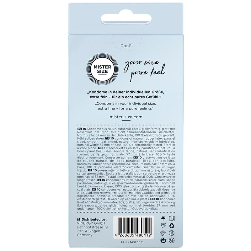 MISTER SIZE - PREZERWATYWY ROZMIAR L 57 MM (10 SZTUK)