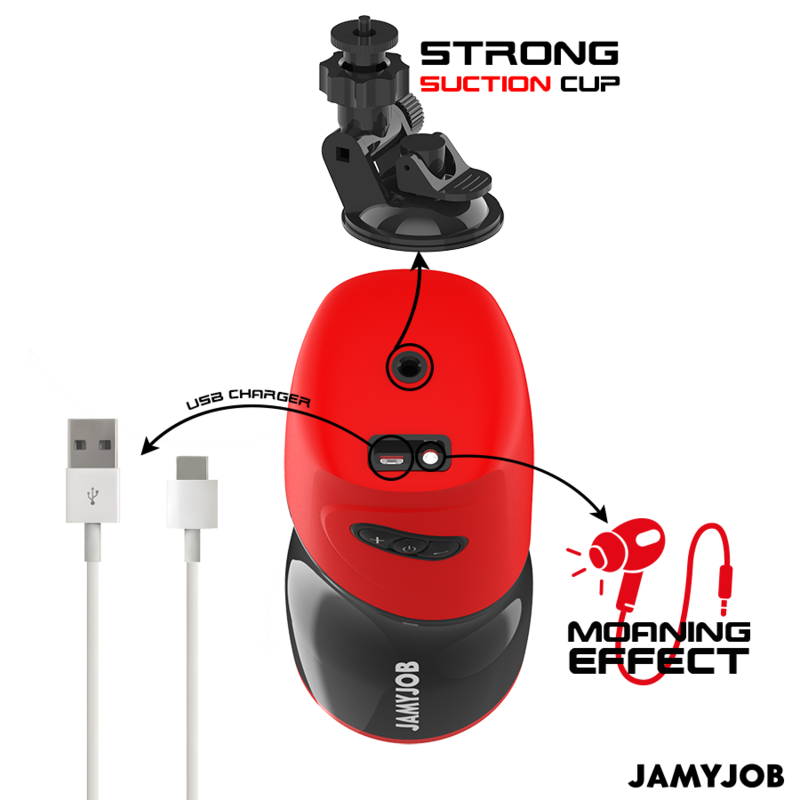 JAMYJOB - XPEED AUTOMATYCZNY MASTURBATOR WAGINALNY 5 TRYBÓW PCHAJĄCYCH I EFEKTY DŹWIĘKOWE