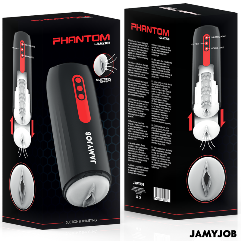 JAMYJOB - PHANTOM AUTOMATYCZNY MASTURBATOR WAGINALNY 5 TRYBÓW SSANIA I PCHANIA