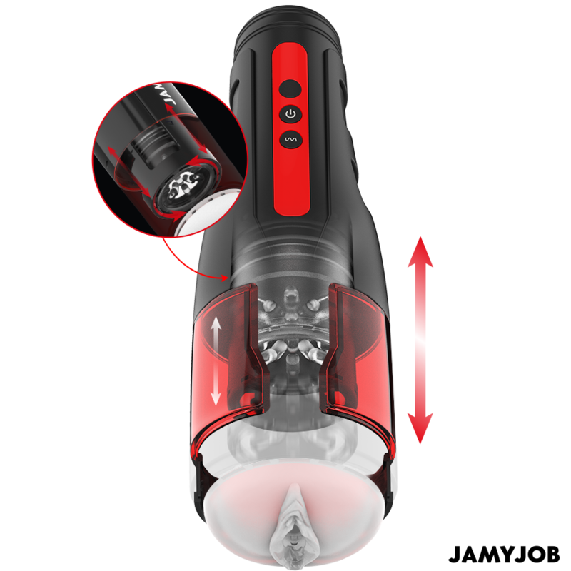 JAMYJOB - CYCLONE AUTOMATYCZNY MASTURBATOR POCHWOWY 10 TRYBÓW OBROTÓW I PCHANIA