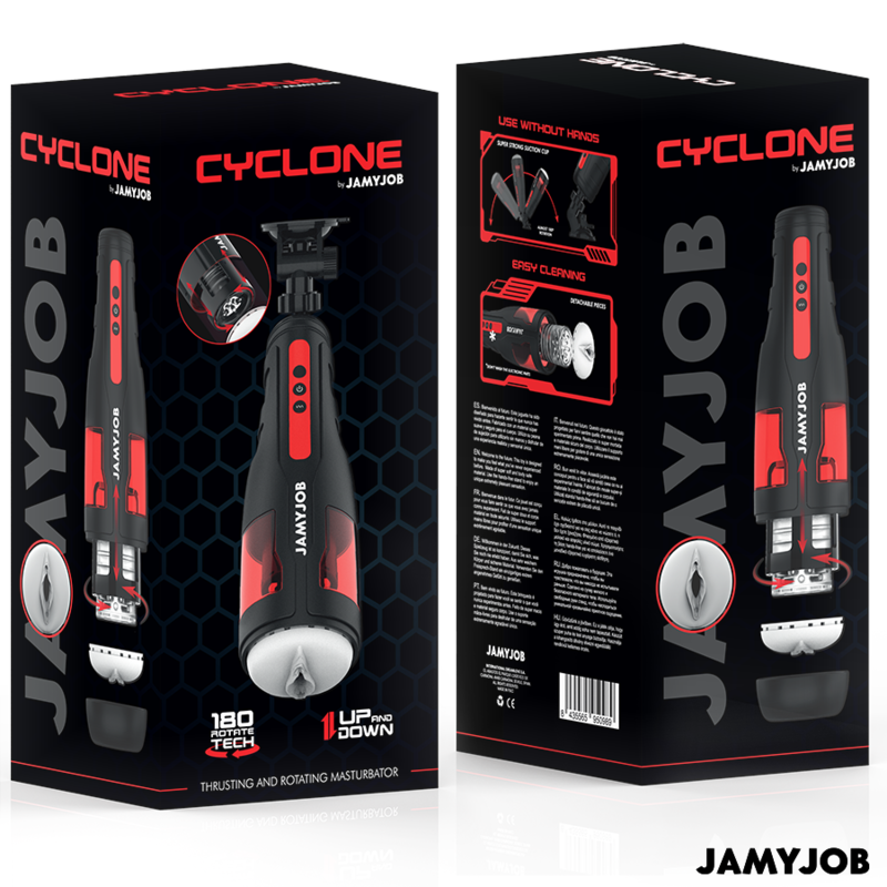 JAMYJOB - CYCLONE AUTOMATYCZNY MASTURBATOR POCHWOWY 10 TRYBÓW OBROTÓW I PCHANIA