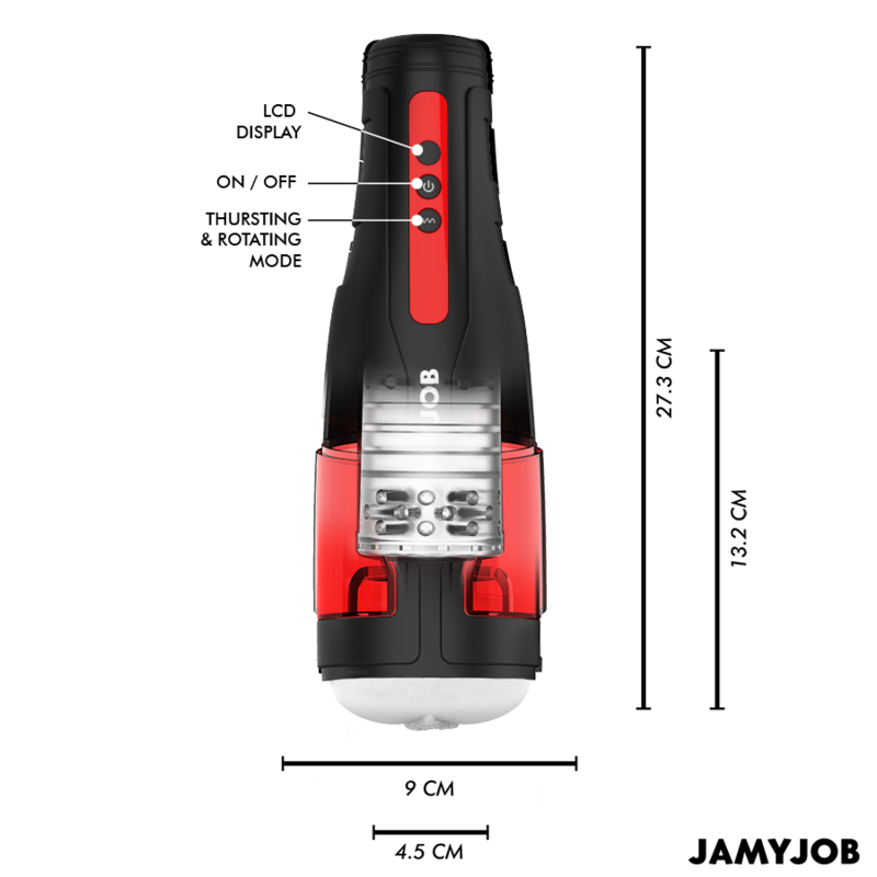 JAMYJOB - CYCLONE AUTOMATYCZNY MASTURBATOR POCHWOWY 10 TRYBÓW OBROTÓW I PCHANIA