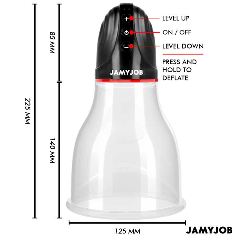 JAMYJOB - XPAND LITE AUTOMATYCZNA POMPKA DO JĄDER 3 POZIOMY SSANIA SZARA