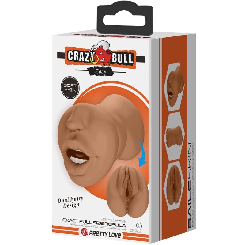 CRAZY BULL - ZOEY PODWÓJNY MASTURBATOR USTA & POCHWA CIAŁO