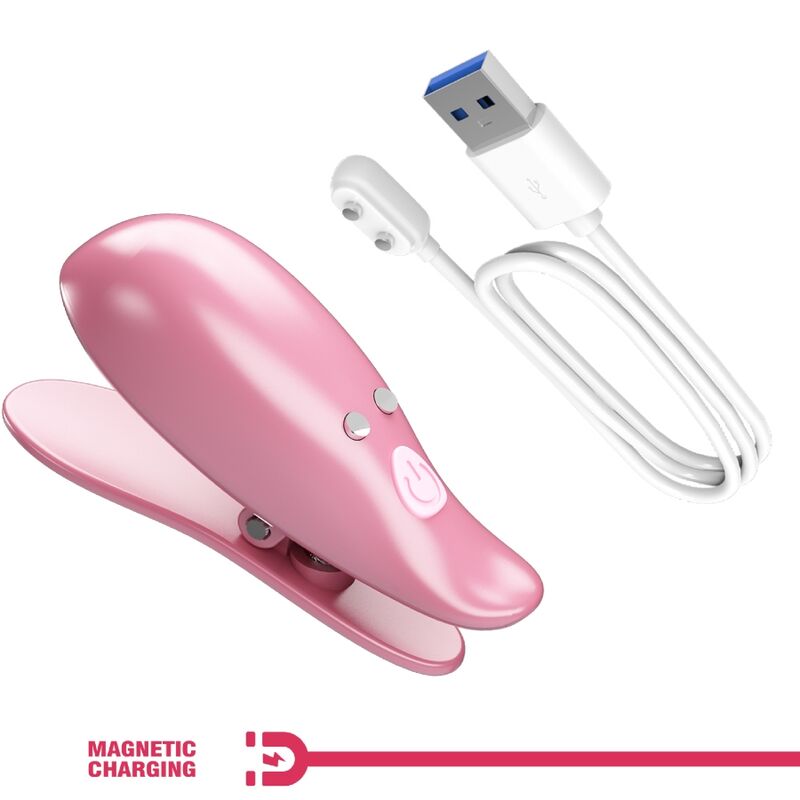 PRETTY LOVE - ZACISKI NA SUTKI CAILEY 10 WIBRACJI ZDALNE STEROWANIE RÓŻOWE