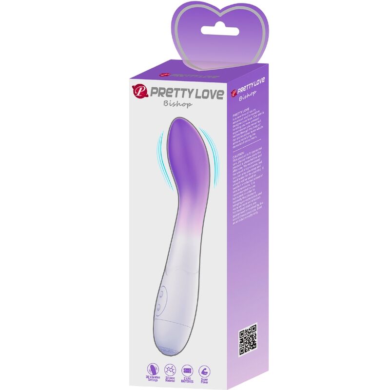 PRETTY LOVE - WIBRATOR BISHOP G-SPOT 30 WIBRACJI FIOLETOWY