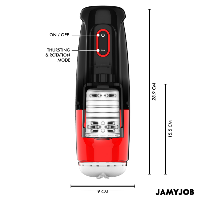 JAMYJOB - STORM AUTOMATYCZNY MASTURBATOR WAGINALNY Z 10 TRYBAMI OBROTÓW I PCHANIA