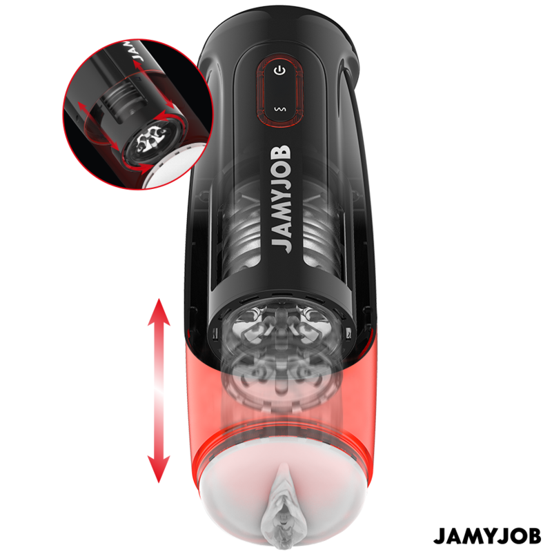JAMYJOB - STORM AUTOMATYCZNY MASTURBATOR WAGINALNY Z 10 TRYBAMI OBROTÓW I PCHANIA