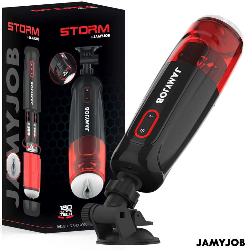 JAMYJOB - STORM AUTOMATYCZNY MASTURBATOR WAGINALNY Z 10 TRYBAMI OBROTÓW I PCHANIA