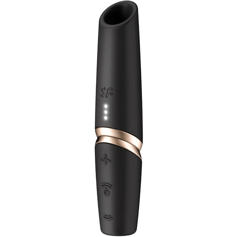 SATISFYER – IDEALNY STYMULATOR ŁECHTACZKI FALI POCAŁUNKU CZARNY / ZŁOTY
