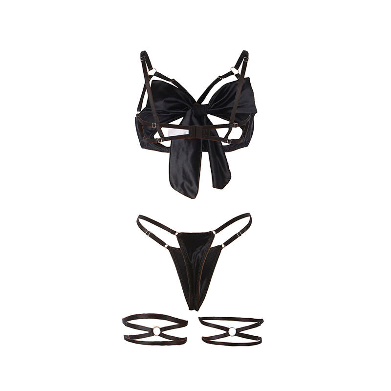 SUBBLIME - ZESTAW BIELIZNY Z REGULOWANĄ CZARNĄ KOKARDĄ S/M 955199