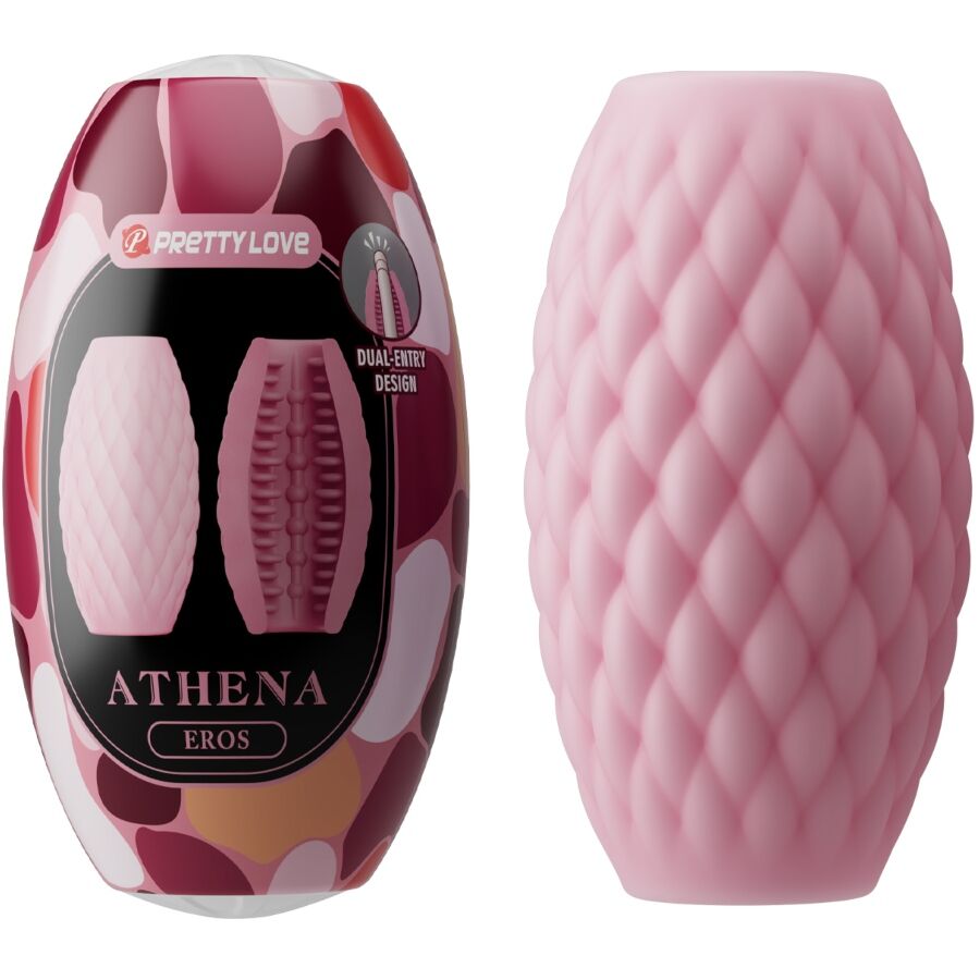 PRETTY LOVE - ATHENA EROS SILIKONOWY MASTURBATOR MĘSKI RÓŻOWY